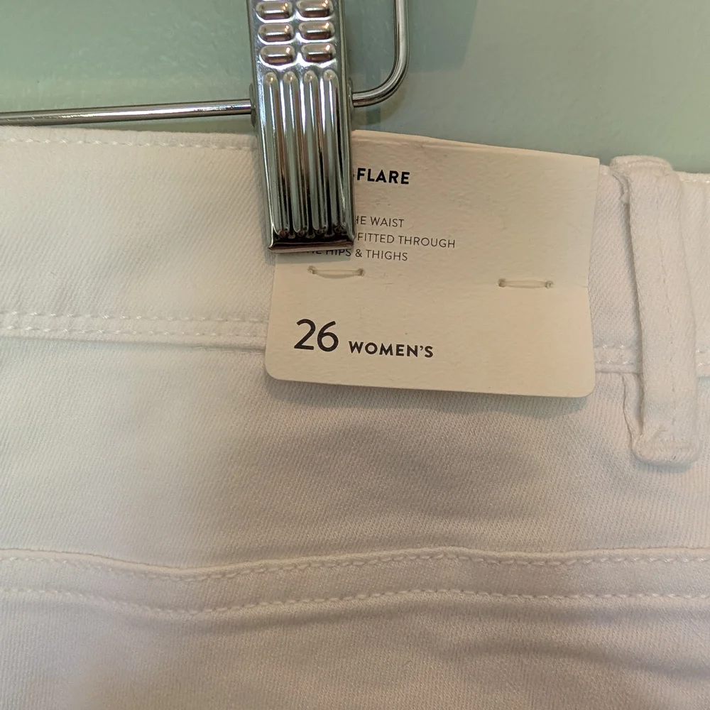 J. Jill White Kick Flare Ankle Jeans